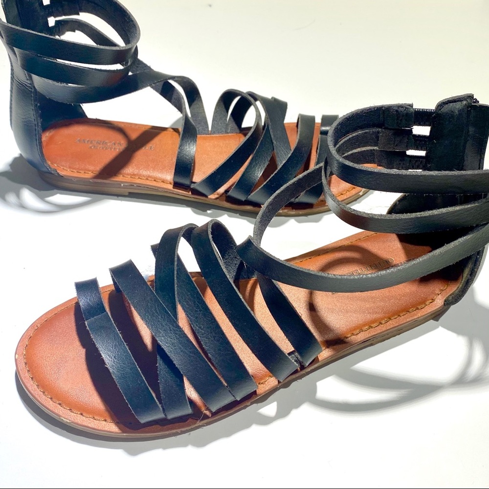 Black Trendy and Strappy American Eagle Sandals